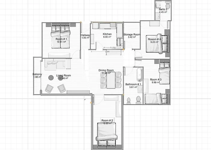 Lejlighed Acogedor 8pax 4bdr 2bth- Cozyhomesevilla2 Sevilla